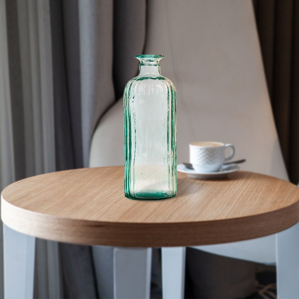 image 1 of 2.5L Large Natural Recycled Glass Vase