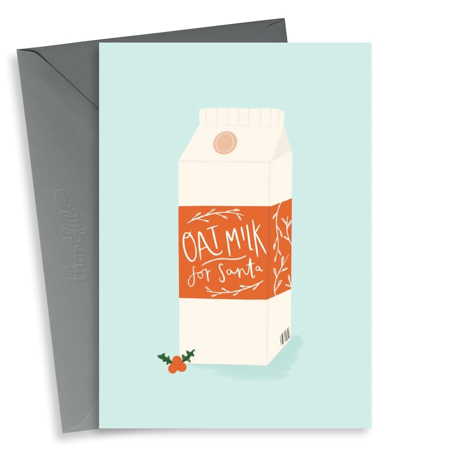 image 1 of Funny Oat Milk Christmas Card