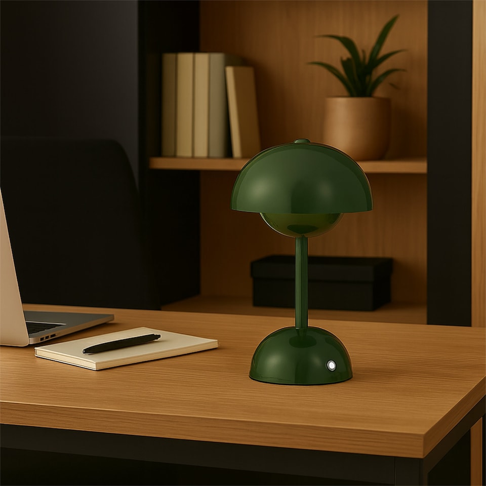 image 1 of Eleanor - Sage Green LED Rechargeable Touch Table Lamps Twin Pack