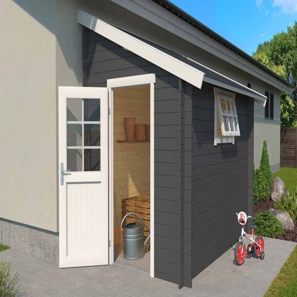 image 1 of Jura-Log Cabin, Wooden Garden Room, Timber Summerhouse, Home Office - L214.6 x W295 x H267.9 cm Brown