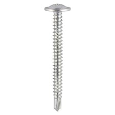 Timco - Baypole Screws - Wafer Flange - PH - Self-Drilling Point - Zinc (Size 4.8 x 70 - 200 Pieces)