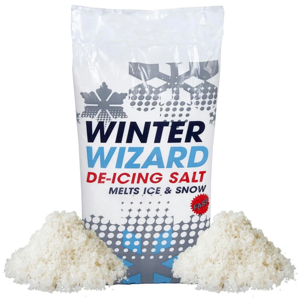 image 1 of 20kg (2 x 10kg Bags) White Grit De-Icing Winter Rock Salt Ideal for Roads, Driveways & Paths