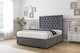image 3 of Sloomy Montana Armour Coniston Divan Bed Base 2 Drawers Foot-End With 26 Inch Strutted Headboard | Grey | Armour | Small Double | 1