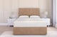 image 1 of Sloomy Highbury Sand Naples Divan Bed Base 2 Drawers Same Side With 54 Inch Floor Standing Headboard | Cream | Sand | Small Double | 1