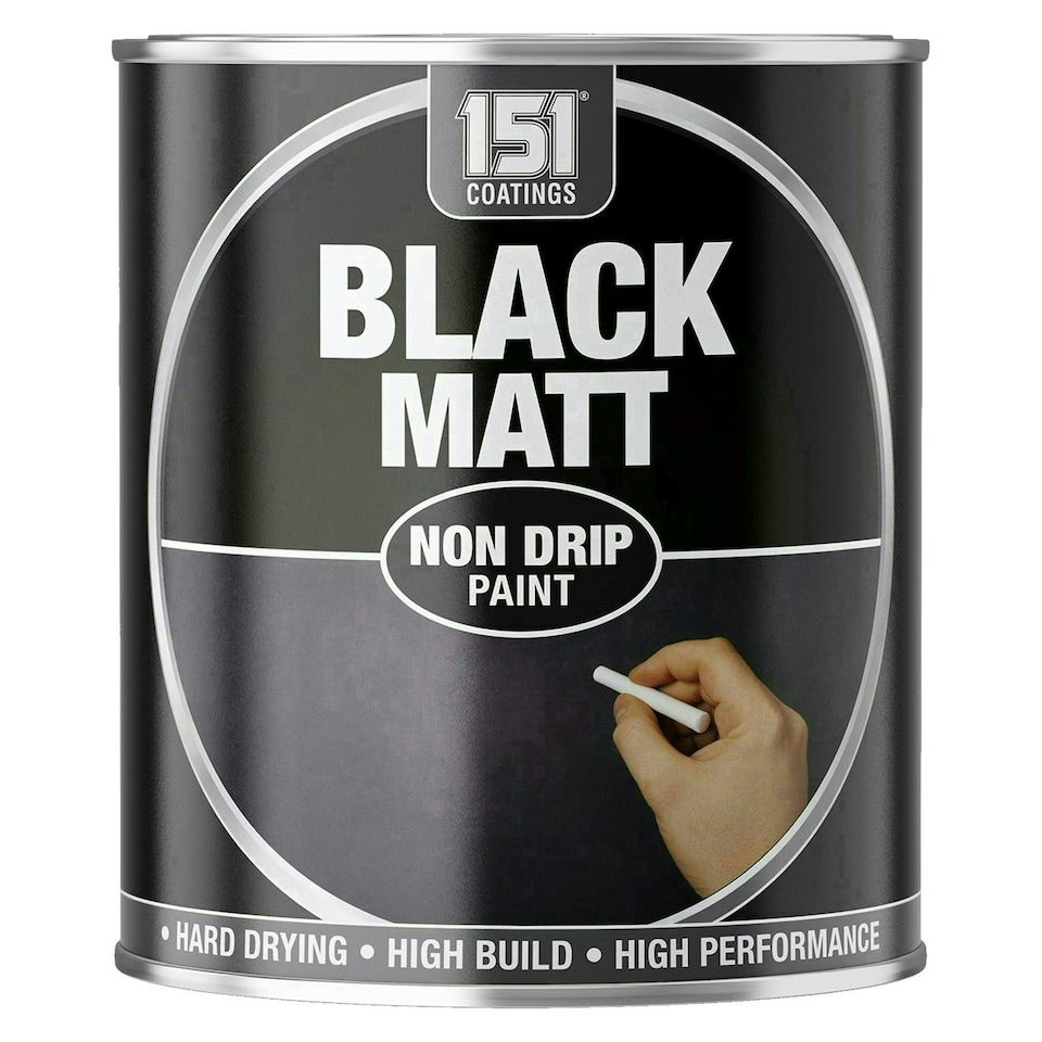 image 1 of 151 Non Drip All Colours Paint Tin Exterior Interior Hard Drying 300ml Black | Matt