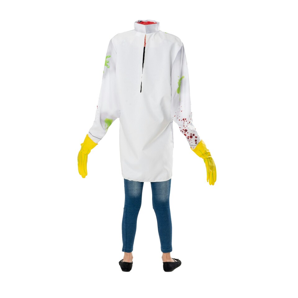 image 1 of Bristol Novelty Childrens/Kids Headless Scientist Costume - White/Black/Green - 5-6 Years 5