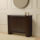 image 2 of OHS Ribbed Medium Radiator Cover Slatted Engineered Wood | Brown | Dark Brown Wood