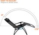 image 4 of Straame Zero Gravity Reclining Chairs, Set of 2 Folding Outdoor Sunloungers (Black)