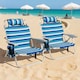 image 3 of COSTWAY 2 PCS Folding Beach Chair Adults Portable Low Sand Chair