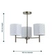 image 6 of Set of 2 Brea - Antique Brass Light Fittings with White Cut Out Shades Bronze | White