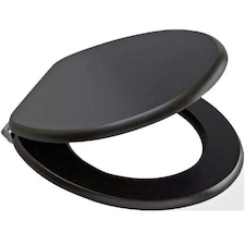 Marco Paul Black Wooden Toilet Seat 18" Black