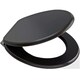image 1 of Marco Paul Black Wooden Toilet Seat 18" Black