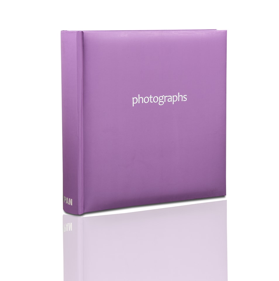 image 1 of ARPAN Slip In Case Book-Bound Memo Photo Album – Holds 200 Photos 6" x 4" (10x15cm) – Hardcover Memory Album with Writing Space for Family, Wedding & Travel Pictures