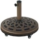 image 1 of Outsunny 21kg Resin Garden Parasol Base Umbrella Stand with Wheels