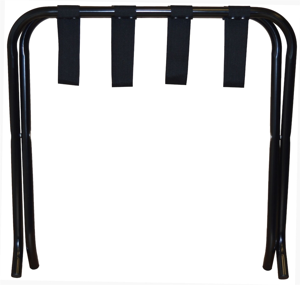 image 1 of Harbour Housewares Folding Metal Luggage Rack - Black | Black | Black