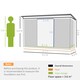 image 9 of Outsunny 9 x 4FT Metal Garden Storage Shed w/ 2 Door, Light Grey