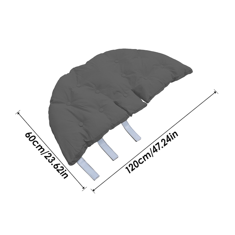 image 1 of Living and Home Swing Hanging Chair Seat Cushion, Grey | Grey