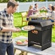 image 2 of Outsunny 3 in 1 Portable Wood Fired Outdoor Pizza Oven with Handles | Black | Black | 40 x 37.5 x 53.5 cm