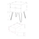 image 7 of Options Telford 2 Drawer Bedside Cabinet - Contemporary Painted Nightstand with Metal Hairpin Legs | White | White | One Size | 1