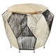 image 2 of Interiors By Premier Octagonal Design Black And Silver Coffee Table, Stylish Display Table For Livingroom, Unique Decorative Table Multi