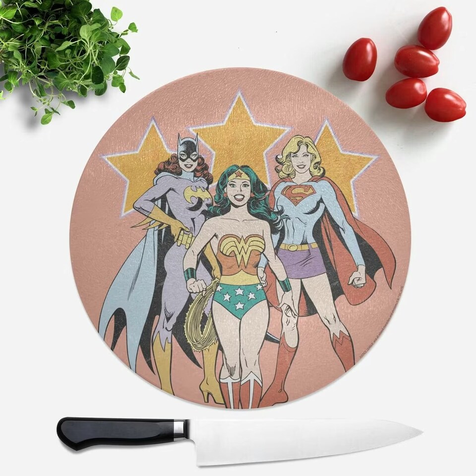 image 1 of DC Superhero Women Round Chopping Board N/A