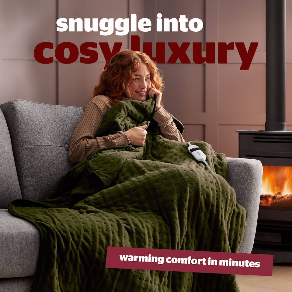 image 1 of Silentnight Comfort Control Heated Throw Fleece Electric Blanket Fast Heat Up
