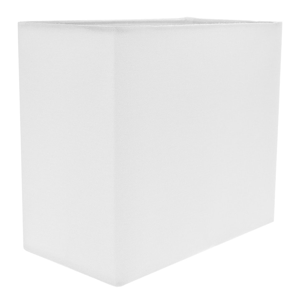 image 1 of Contemporary and Stylish White Linen Fabric Rectangular Lamp Shade