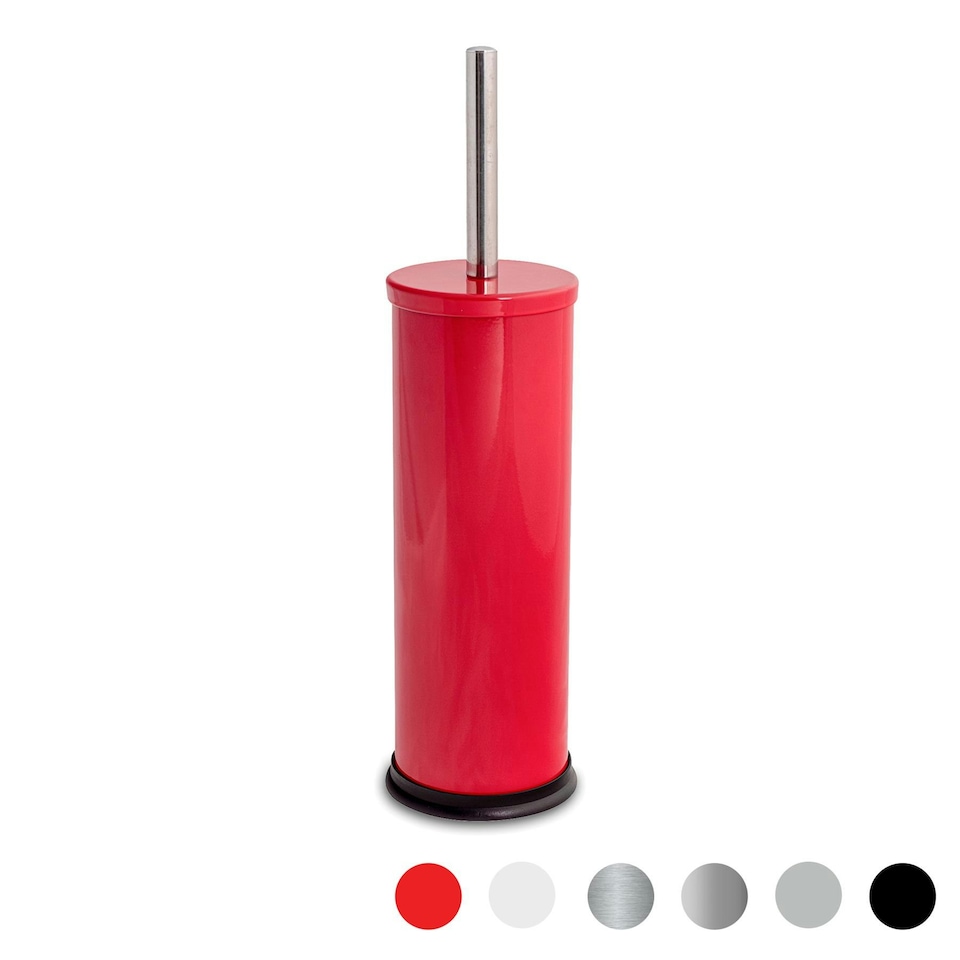 image 1 of Harbour Housewares Round Toilet Brush - Red Red