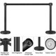 image 4 of Yaheetech Retractable Belt Stanchion Set
