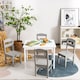 image 4 of COSTWAY Kids Table and 4 Chairs Set for Toddlers Grey