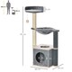 image 4 of PawHut 95cm Cat Tree Tower for Indoor Cats with Scratching Post Condo, Grey