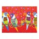 image 1 of Maxwell & Williams Tea Towel Red Tiger Tiger Cotton Red
