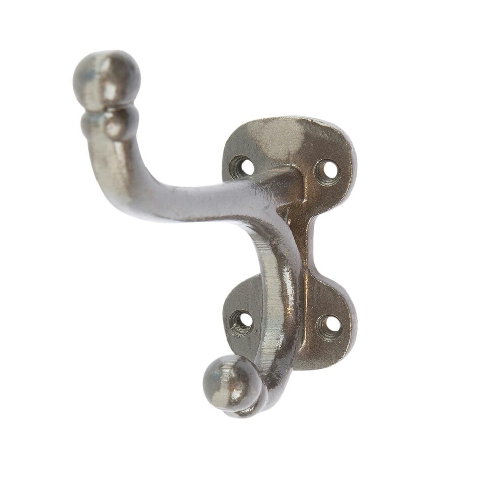 image 1 of Hammer & Tongs Flat Top Ball End Hat & Coat Hook - W35mm x H85mm - Raw