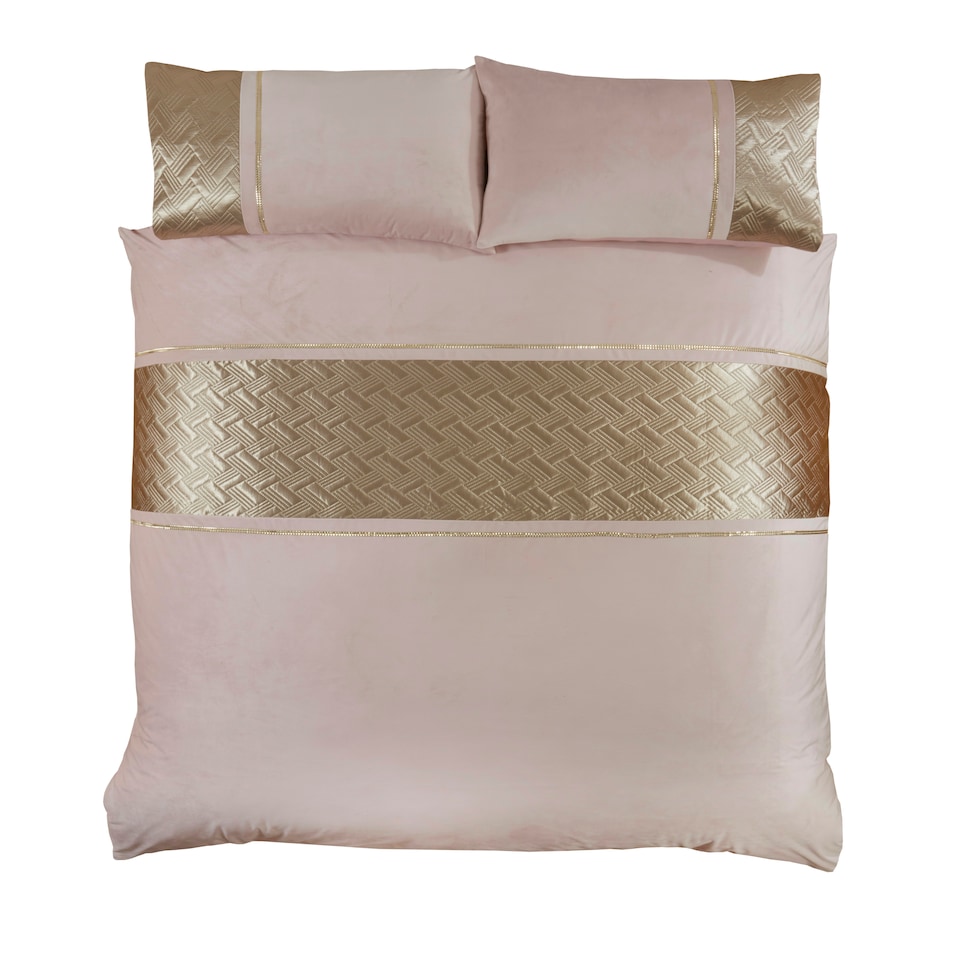 image 1 of Capri Polycotton Duvet Cover Set With Pillowcase Silver | Single