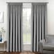 image 2 of Luxury Enhanced Living Grey Velvet, Supersoft, Blackout, Thermal Curtains with Tape Top (PAIR) - 90 x 90 inch (229x229cm)