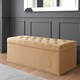 image 1 of 137cm SD Ottoman Storage Box, Mink Velvet Upholstered Chesterfield Storage Ottoman Box