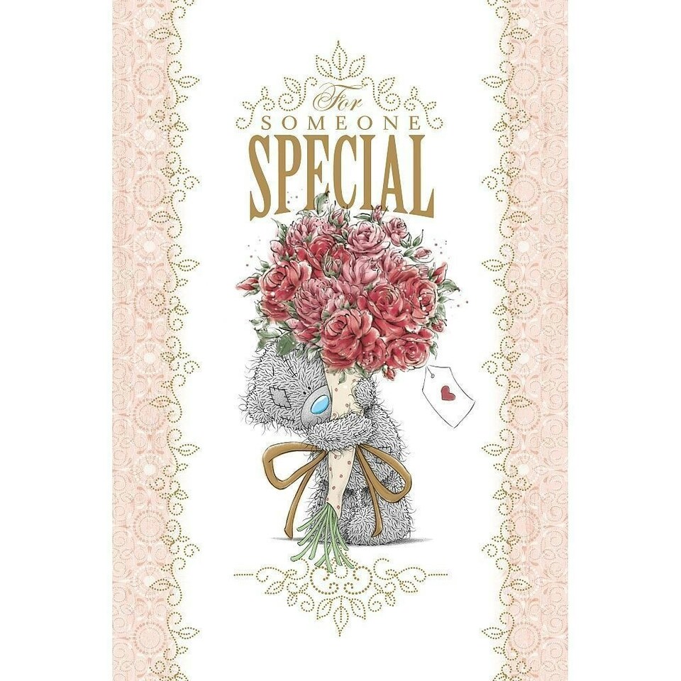image 1 of Me to You For Someone Special Bear & Bouquet Mothers Day Large Greeting Card