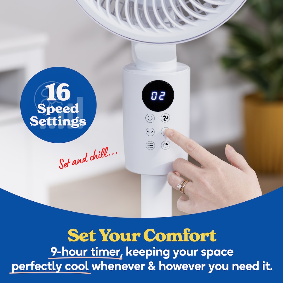 image 1 of Russell Hobbs 3 in 1 Circulator Fan with 16 Speed Settings White RHPCF1001