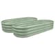 image 1 of Harbour Housewares Rounded Galvanised Steel Raised Garden Beds - 180cm x 90cm - Green - Pack of 2 | Green | Green
