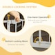 image 3 of PawHut Extra Tall Dog Gate with Cat Door Auto Close for Stairs 74-80 cm Wide