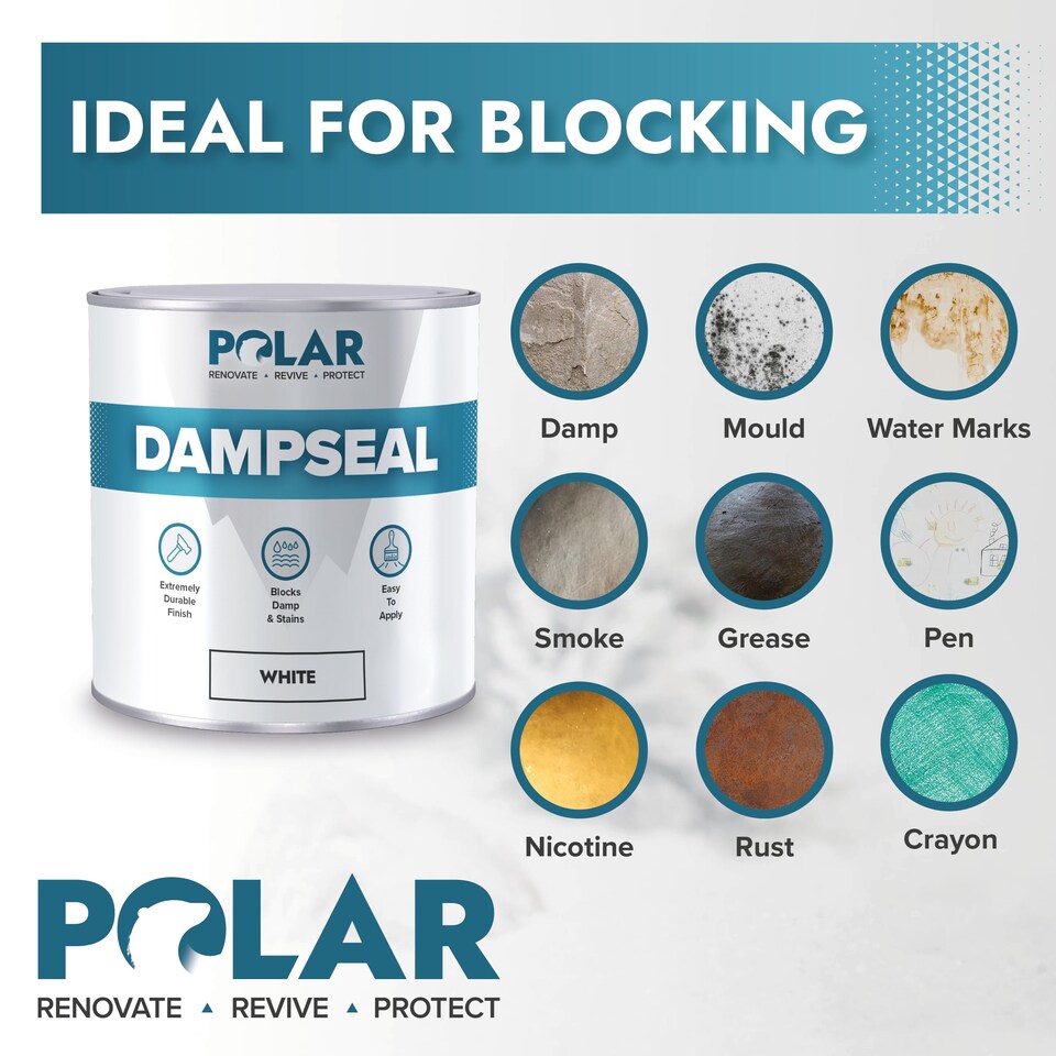 image 1 of Polar Damp Seal Paint Solvent Based For Interior Satin | Cream | Satin Magnolia | 500 ml