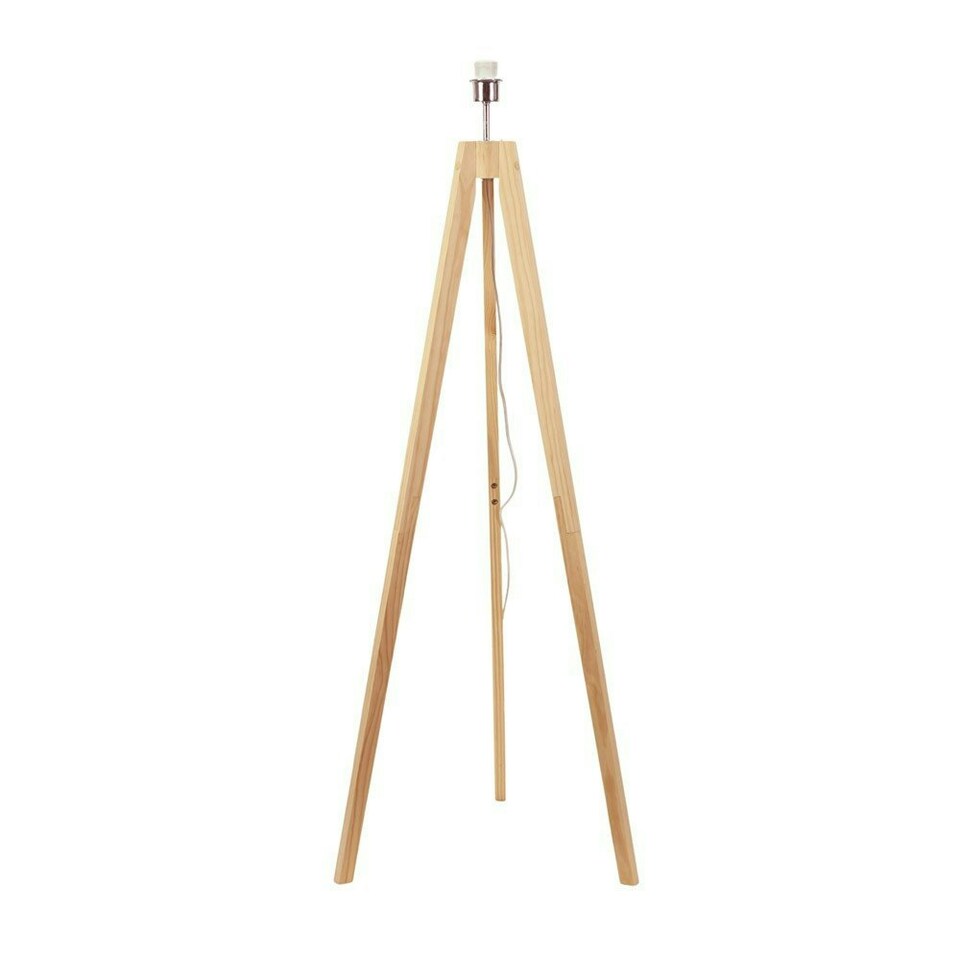 image 1 of ValueLights Jackson Natural Wooden Tripod Floor Lamp Base