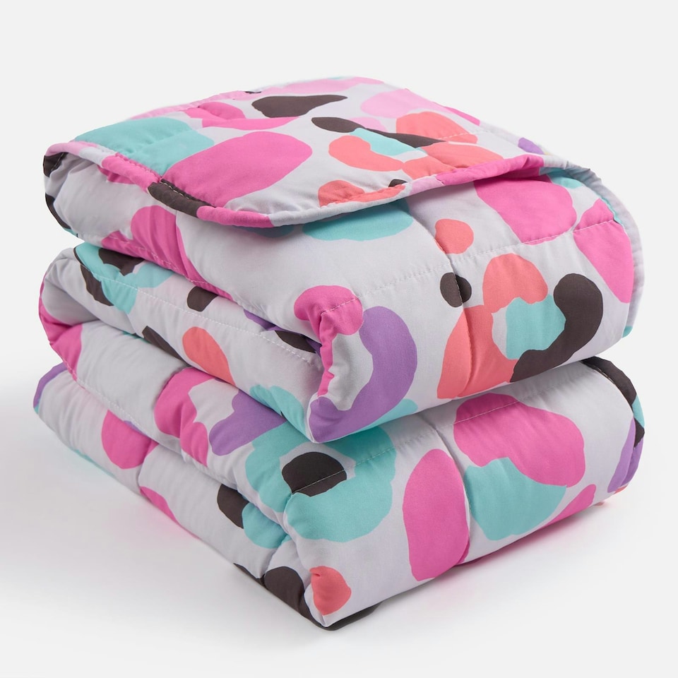 image 1 of OHS Kids Reversible Leopard Print Sensory Stress Relief Weighted Blanket 3kg, 100x150cm - Multi