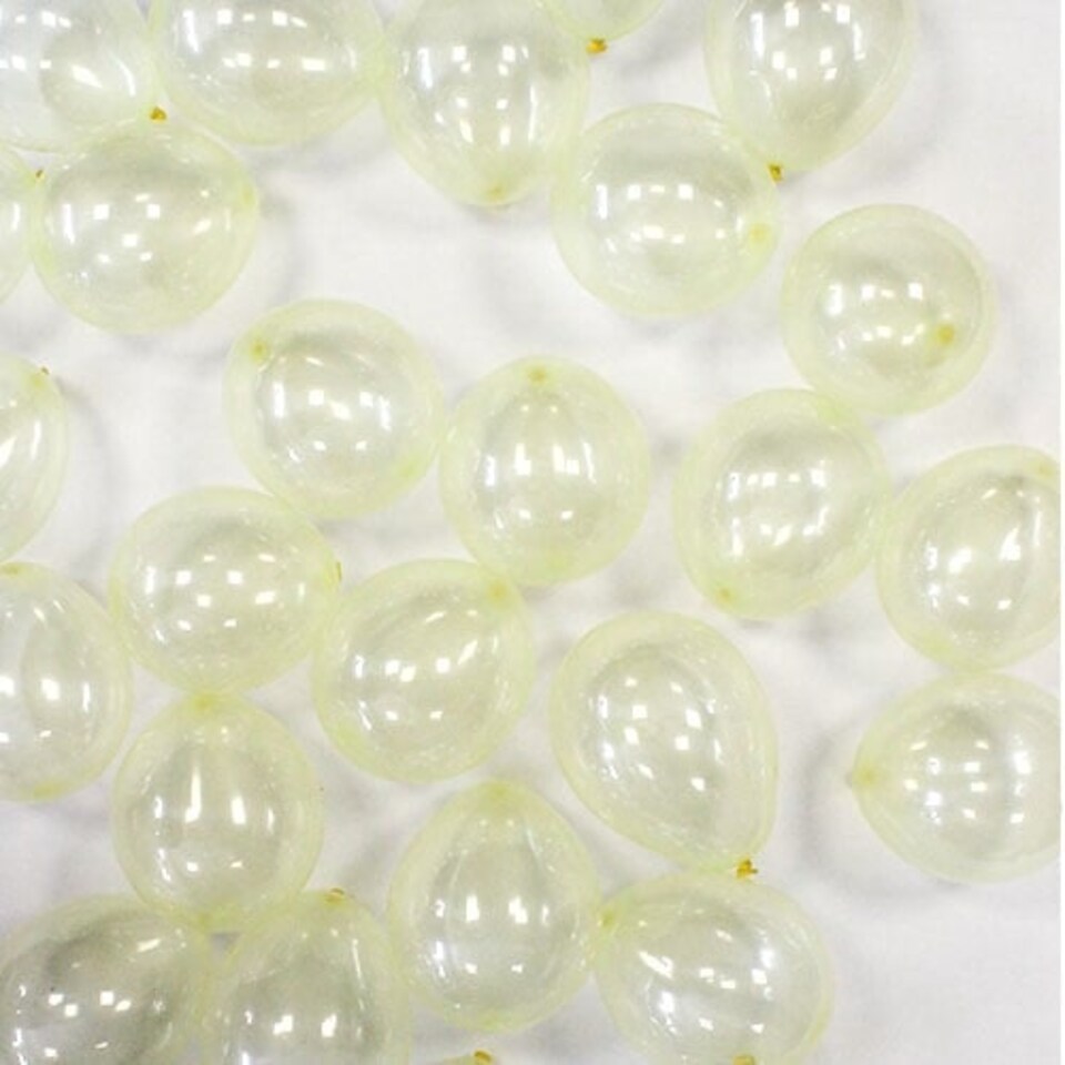 Pastel Yellow Crystal Biodegradable Round Mini Latex Balloons 13cm / 5 in - Pack of 100