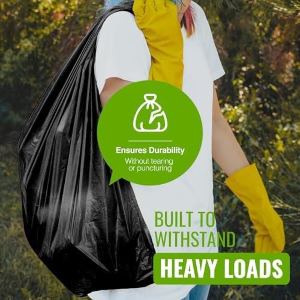 image 1 of Ecobag Super Heavy Duty Refuse Sacks Extra Strong Leak Resistant Bin Bags