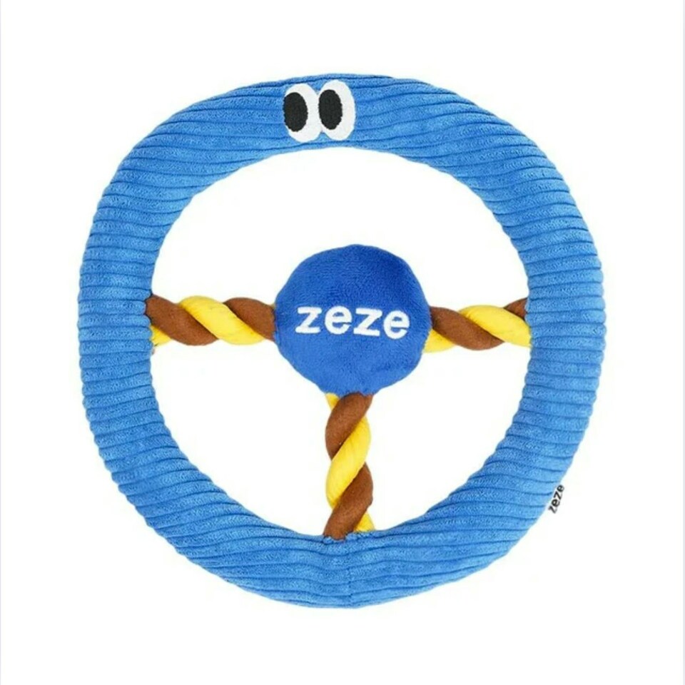 image 1 of ZEZE Funny Steering Wheel Rope Dog Toy Orange