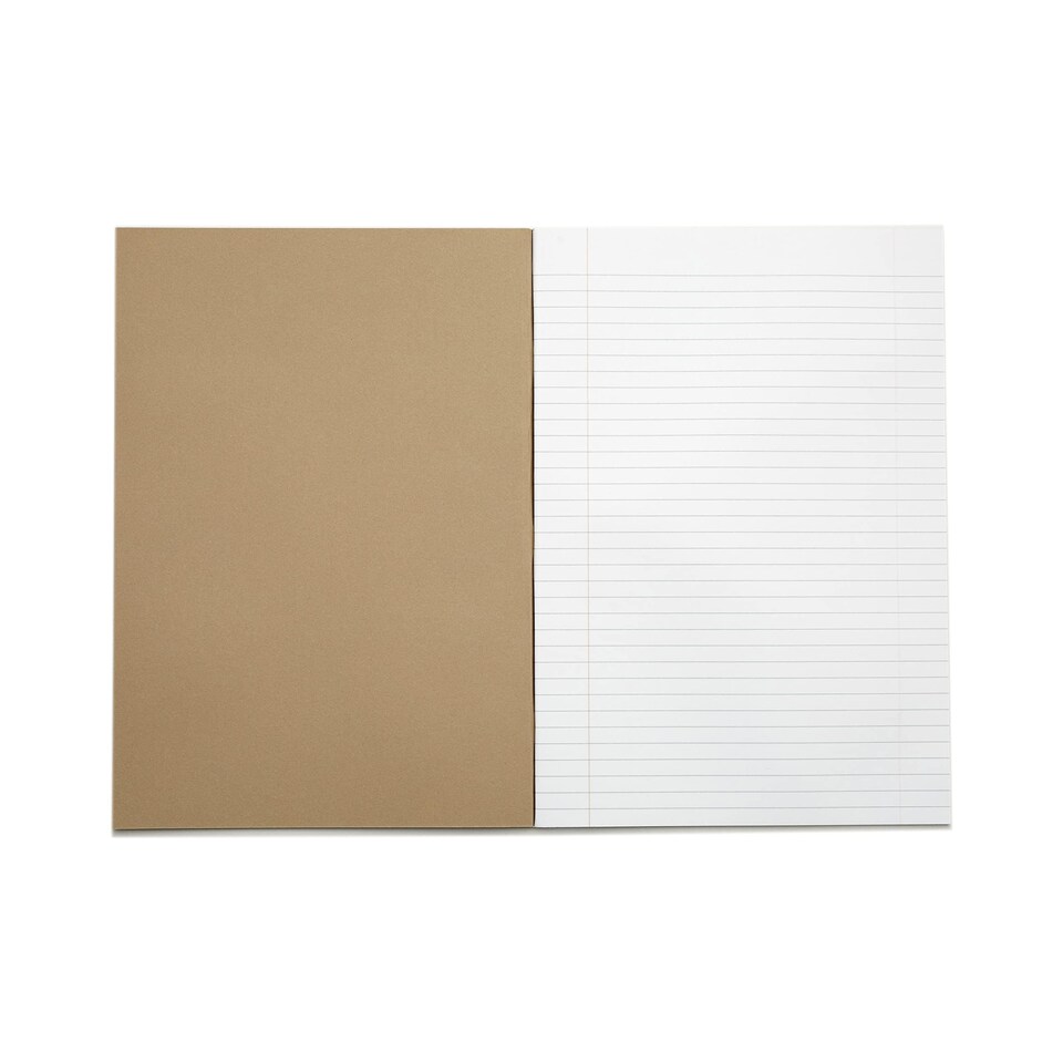 image 1 of Rhino 80 Page 8mm Lined with Margin Exercise Book Buff A4 50 Pack
