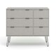 image 3 of Core Products Augusta Industrial Grey 3+3 Drawer Wide Chest H73.6cm x W119.3cm x D39.5cm Grey