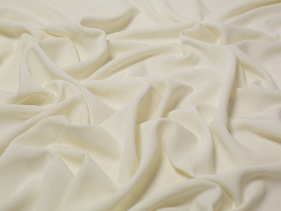 Minerva Core Range Cream Luxury Smooth Crepe Fabric for Dressmaking, 148cm / 58" Wide - per metre