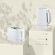 image 3 of HOMCOM 1.7L 3000W Fast Boil Electric Kettle 2 Slice Toaster Set White